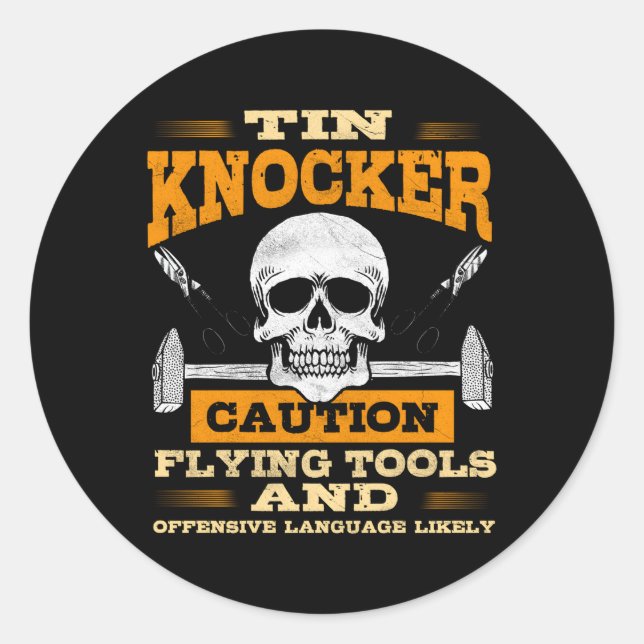 Blechbügel für Zinn-Knopfwerkzeug Runder Aufkleber (Vorderseite)