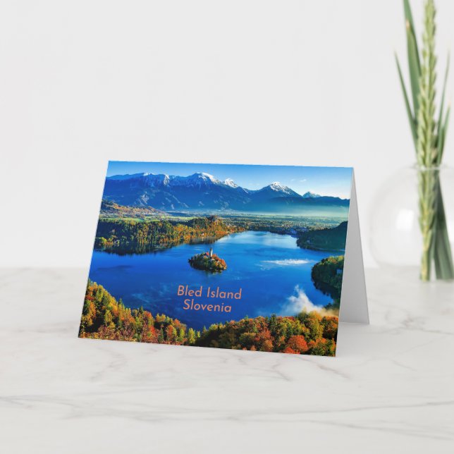 Bled Island, Slowenien Karte (Vorderseite)