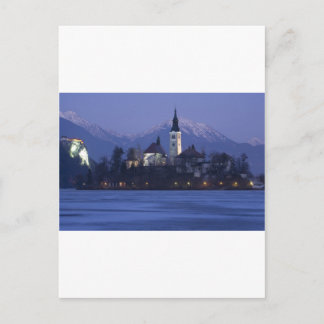 Bled Lake at Dusk Postkarte