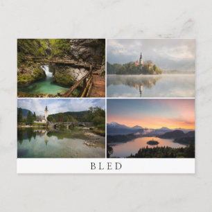 Bled Landschaften in Collage Souvenir Postkarte