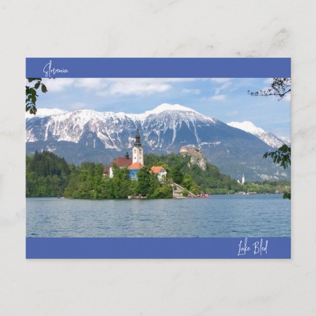 Bled-See, Slowenien Postkarte (Vorderseite)
