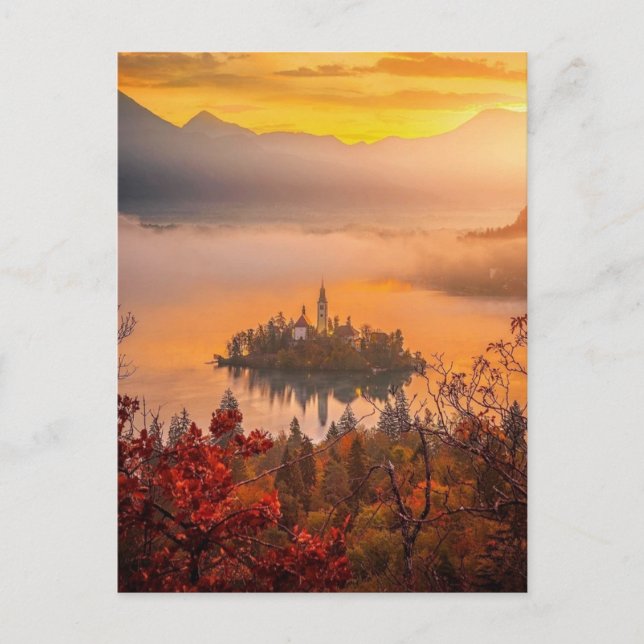 Bled-See, Slowenien Postkarte (Vorderseite)