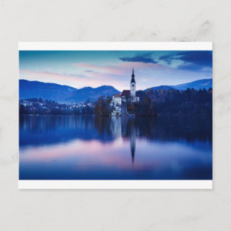 Bled-See und die Inselkirche Postkarte