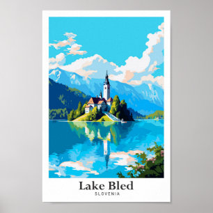 Bled Slovenien Art Vintage Parco Civico-Ciani Poster