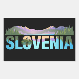 Bled Slovenien Europe Rechteckiger Aufkleber
