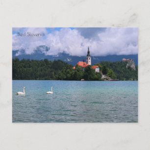 Bled Slovenien Feiertagspostkarte