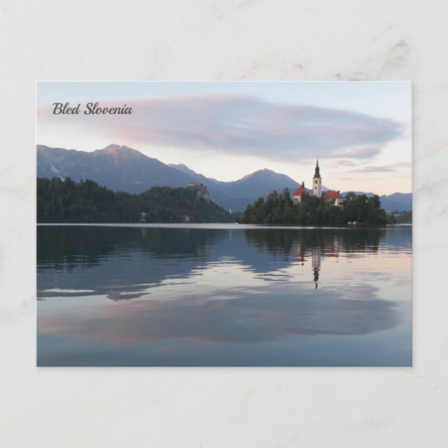 Bled Slovenien Feiertagspostkarte (Vorderseite)