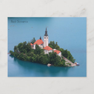 Bled Slovenien Feiertagspostkarte