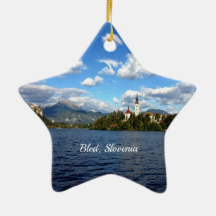 Bled, Slowenien - Landschaftsbild Keramikornament