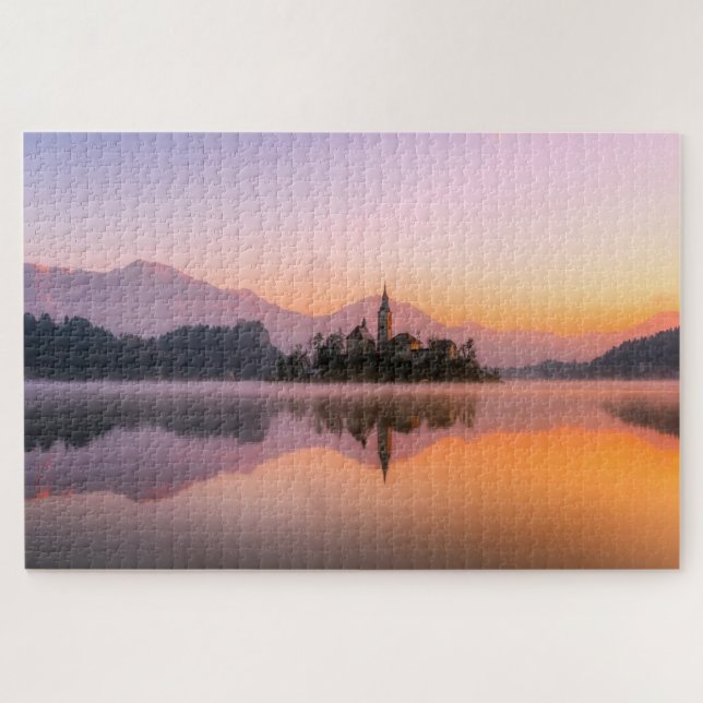 Bled Sunrise Slowenien (Horizontal)