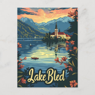 Bledsee Slowenien Postkarte