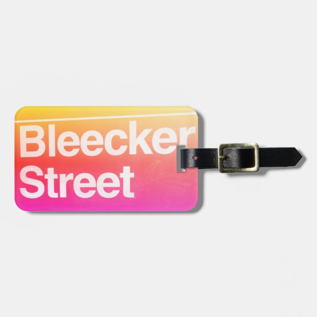 Bleecker Street, Greenwich Village, Manhattan NYC Gepäckanhänger (Vorderseite horizontal)