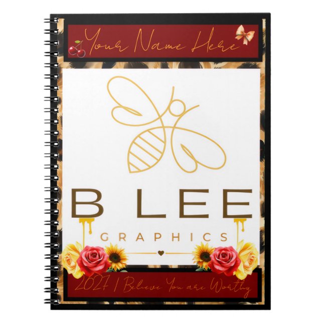 BLEEGRAPHICS | Cahier à spirale de logo (Devant)