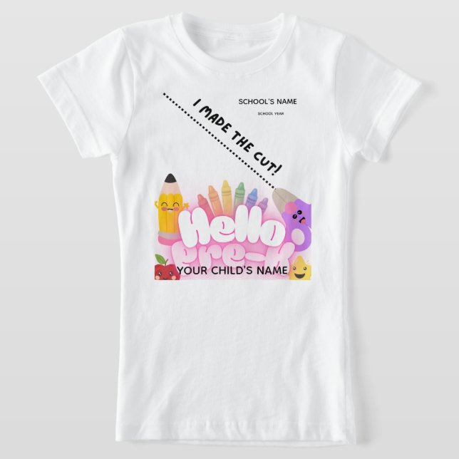 BLEEGRAPHICS: Hallo, Vorschule! T-Shirt (Ablage )