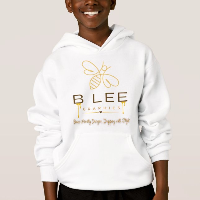 BLEEGRAPHICS Logo Kinder Pullover Kapuzenpullover (Vorderseite)