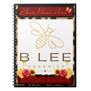 BLEEGRAPHICS Logo Spiral Notizbuch Notizblock