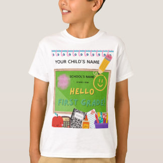 BLEEGRAPICS: Hallo Erste Klasse! T-Shirt