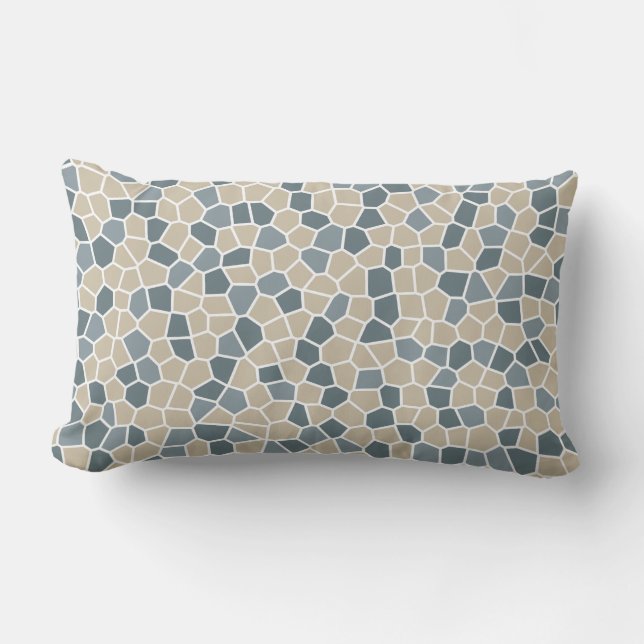 Bleeker Beige, Van Courtland Blue, Charlotte Slate Lendenkissen (Vorderseite)