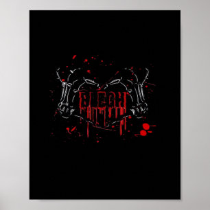 Blegh Breakdown, Skeleton Heart Hands, Emo Band, S Poster