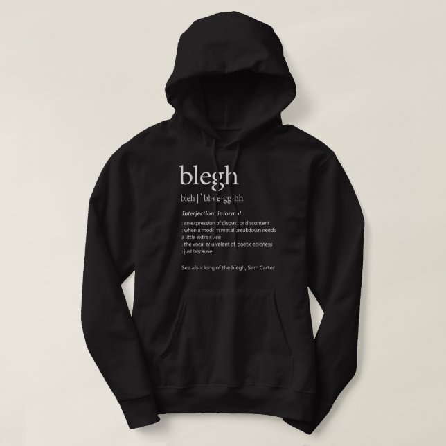 Blegh Definition Heavy Metal Music Fans Metalhead Hoodie (Design vorne)