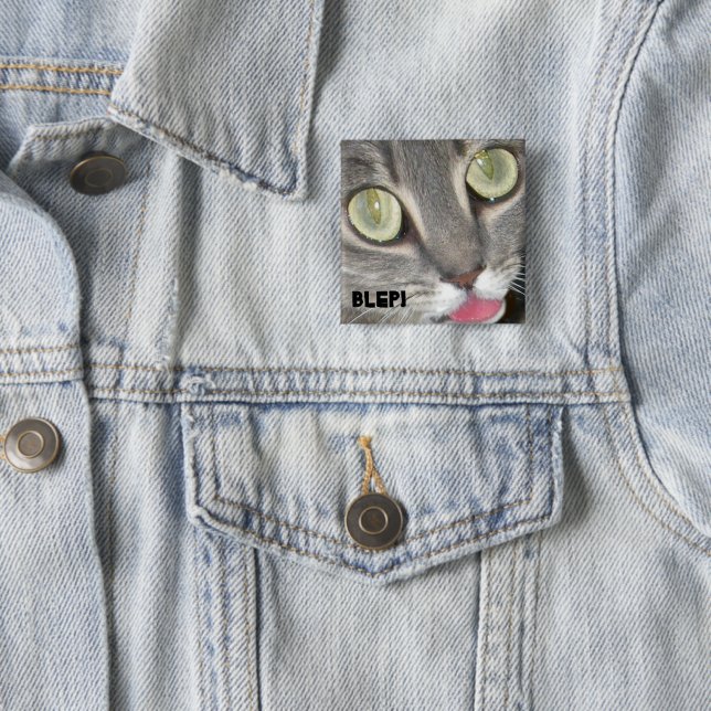 Blei Katzenpfropfkleber Button (Beispiel)