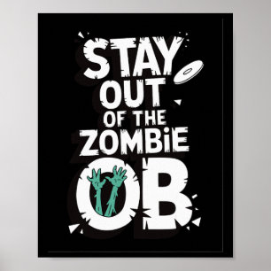 Bleib Aus Dem Zombie Ob Lustige Disc Golf Zombie L Poster