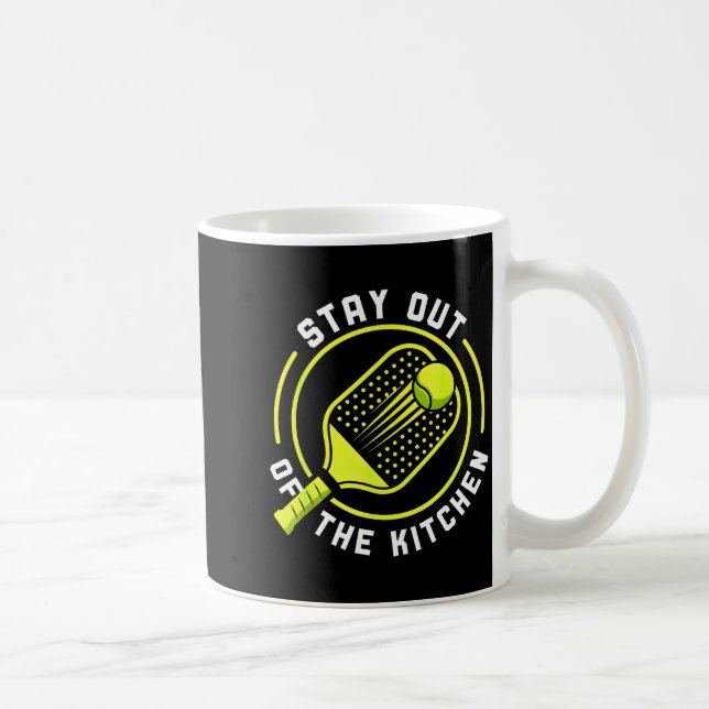 Bleib aus der Küche Pickleball-Paddle  Kaffeetasse (Rechts)