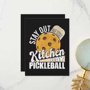 Bleib aus der Küche, spiel Pickleball Dankeskarte