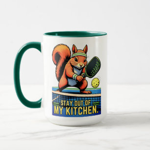 Bleib aus meiner Küche Pickleball Eichhörnchen Tasse