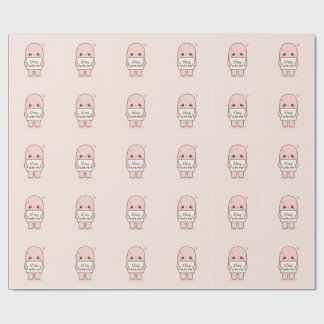 Bleib bei mir Ästhetisches Zitat Design Romantisch Geschenkpapier