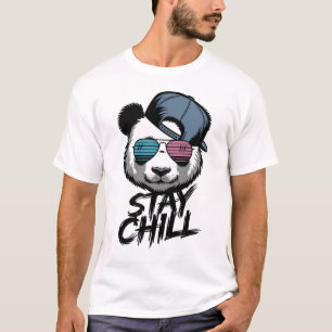 Bleib chill Cooler Panda mit Sonnenbrille T-Shirt