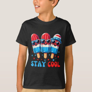 Bleib cool 4. Juli Popsicle-Shirt Jungen Männer US T-Shirt