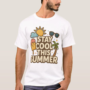 Bleib Cool diesen Sommer - Süßes Sommer-Eiscreme-T T-Shirt