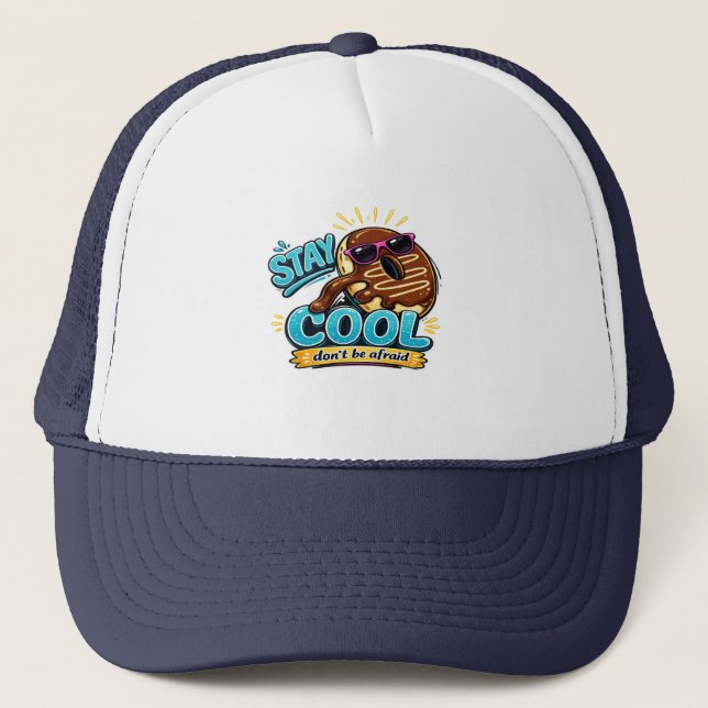 Bleib cool Donut Lustige Mützen Design  (Vorderseite)