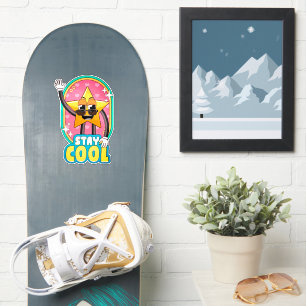 Bleib cool Retro-Star-Pop-Sticker Aufkleber