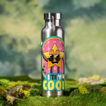 Bleib cool Retro-Star-Wasserflasche