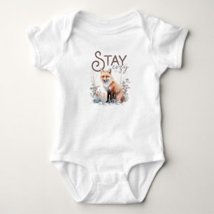 Bleib Cozy Woodland Fuchs Weihnachten Baby Strampler
