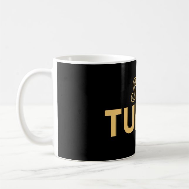Bleib dran – Motivationszitat  Kaffeetasse (Links)