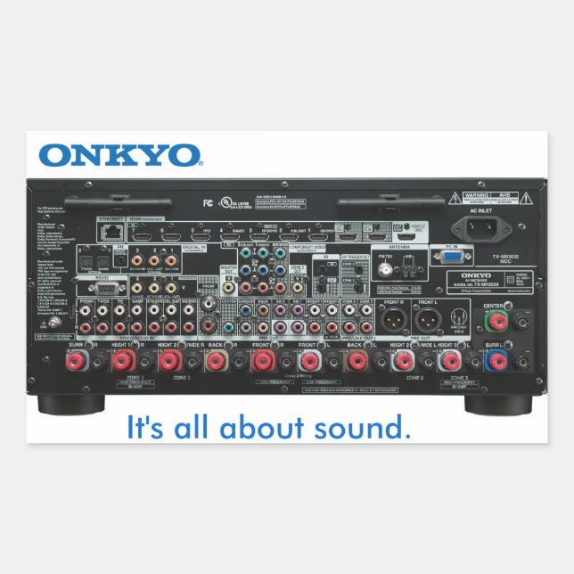 Bleib dran! TX-NR3030 Rechteckiger Aufkleber (Vorderseite)