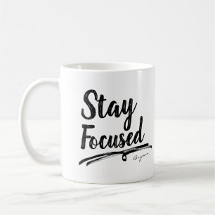BLEIB FOKUSSIERT Arbeit Büro Typografie Personalis Kaffeetasse