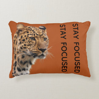 Bleib Fokussiert Tiger Motivations-Wandkunstposter Dekokissen