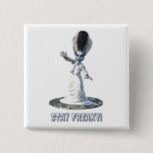 Bleib freakig! Braut von Frankenstein Button
