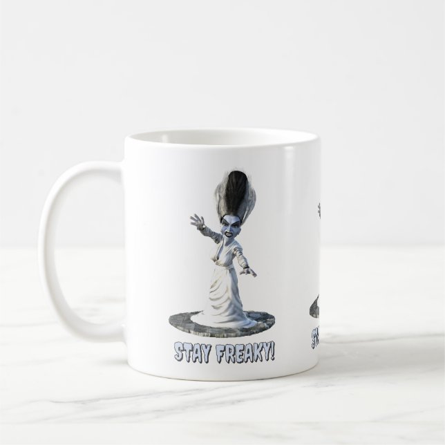 Bleib freakig! Braut von Frankenstein Kaffeetasse (Links)