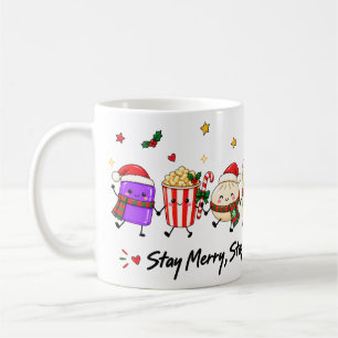 Bleib fröhlich, bleib quetschig! Weihnachten Viral Kaffeetasse