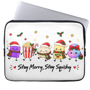 Bleib fröhlich, bleib quetschig! Weihnachten Viral Laptopschutzhülle