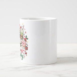 Bleib fröhlich, bleib quetschig Weihnachts-Heiße S Jumbo-Tasse