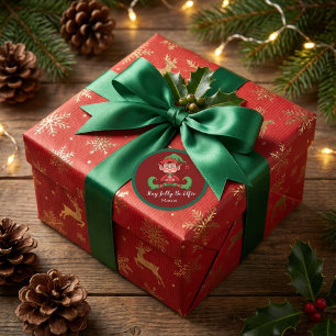 Bleib Fröhlich Sei Elfisch Weihnachtself Personali Runder Aufkleber
