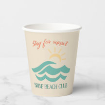Bleib für den Sonnenuntergang Brine Beach Club Cup