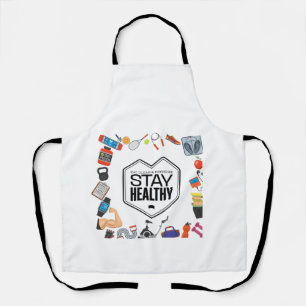 Bleib gesund Motivationsdesign Schürze
