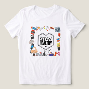 Bleib gesund Motivationsdesign Tri-Blend Shirt